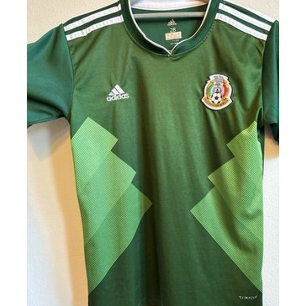 Adidas Mexico Home Soccer Jersey 2018 World Cup Green Youth XL US 28 Soy Mexico
